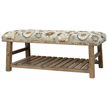 Hillcrest Rustic Frame & Pattern Bench